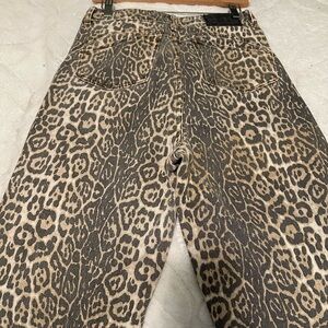 H&M Leopard Print Women Jeans - Brown and Black